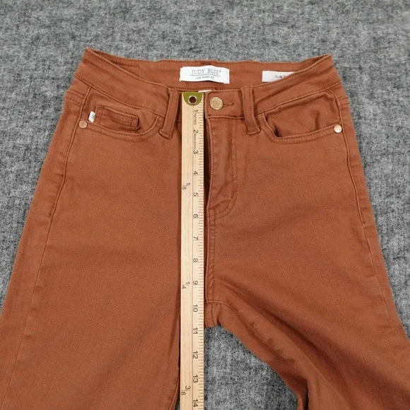 Judy Blue Slim Fit Jeans Womens 0/24 Brown Stretch Denim Pants JB88105BR Casual - Picture 12 of 15